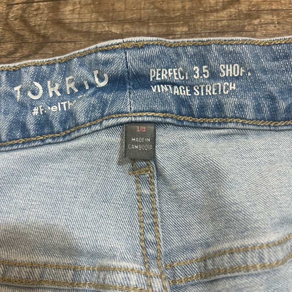Torrid Women's Light Blue Jean Shorts - Picture 4 of 8